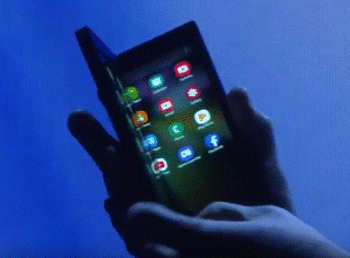 Samsung、折れ曲がる有機ELスマートフォン-1.GIF